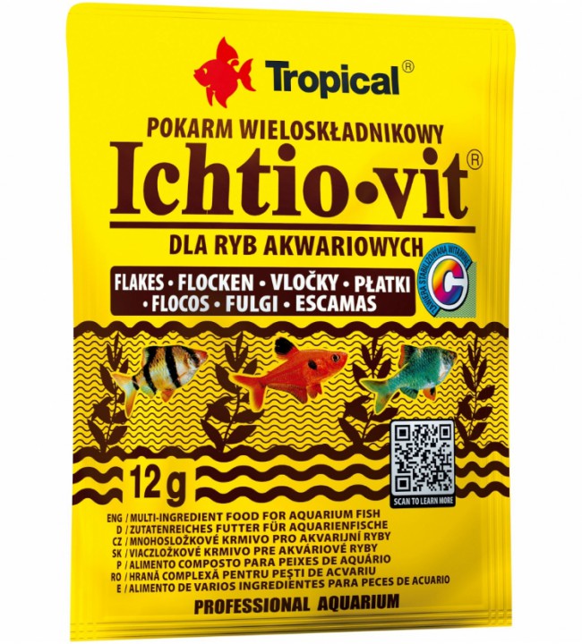 Пластівці Ichtio-vit корм для всіх видів риб, 12г